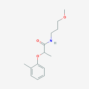 molecular formula C14H21NO3 B4775512 N-(3-methoxypropyl)-2-(2-methylphenoxy)propanamide 