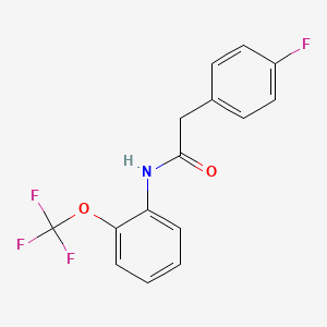 molecular formula C15H11F4NO2 B4775532 2-(4-fluorophenyl)-N-[2-(trifluoromethoxy)phenyl]acetamide 