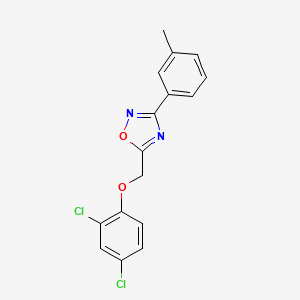 molecular formula C16H12Cl2N2O2 B4775571 5-[(2,4-dichlorophenoxy)methyl]-3-(3-methylphenyl)-1,2,4-oxadiazole 