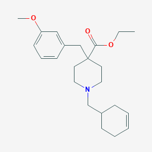 molecular formula C23H33NO3 B4775575 ethyl 1-(3-cyclohexen-1-ylmethyl)-4-(3-methoxybenzyl)-4-piperidinecarboxylate 