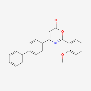 molecular formula C23H17NO3 B4775588 4-(4-biphenylyl)-2-(2-methoxyphenyl)-6H-1,3-oxazin-6-one 