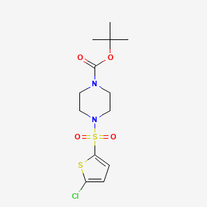 molecular formula C13H19ClN2O4S2 B4775595 tert-butyl 4-[(5-chloro-2-thienyl)sulfonyl]-1-piperazinecarboxylate 