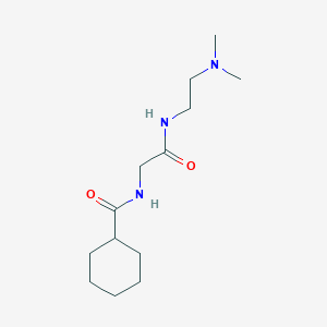 molecular formula C13H25N3O2 B4775627 N-(2-{[2-(dimethylamino)ethyl]amino}-2-oxoethyl)cyclohexanecarboxamide 