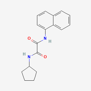 molecular formula C17H18N2O2 B4775656 N-cyclopentyl-N'-1-naphthylethanediamide 