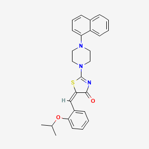 molecular formula C27H27N3O2S B4775690 5-(2-isopropoxybenzylidene)-2-[4-(1-naphthyl)-1-piperazinyl]-1,3-thiazol-4(5H)-one 