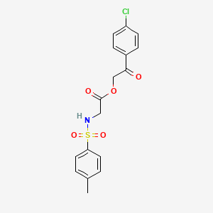 molecular formula C17H16ClNO5S B4775742 2-(4-chlorophenyl)-2-oxoethyl N-[(4-methylphenyl)sulfonyl]glycinate 