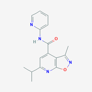 molecular formula C16H16N4O2 B4775762 6-isopropyl-3-methyl-N-2-pyridinylisoxazolo[5,4-b]pyridine-4-carboxamide 