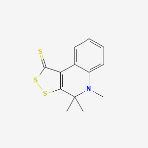 molecular formula C13H13NS3 B4775767 4,4,5-trimethyl-4,5-dihydro-1H-[1,2]dithiolo[3,4-c]quinoline-1-thione 