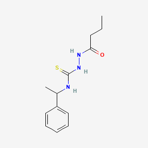 molecular formula C13H19N3OS B4775789 2-butyryl-N-(1-phenylethyl)hydrazinecarbothioamide 