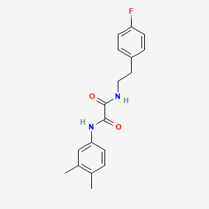 molecular formula C18H19FN2O2 B4775819 N-(3,4-dimethylphenyl)-N'-[2-(4-fluorophenyl)ethyl]ethanediamide 