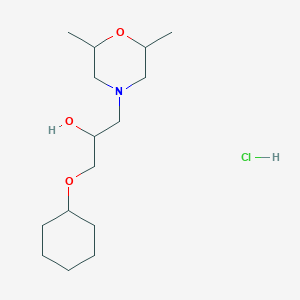 molecular formula C15H30ClNO3 B4775846 1-(cyclohexyloxy)-3-(2,6-dimethyl-4-morpholinyl)-2-propanol hydrochloride 