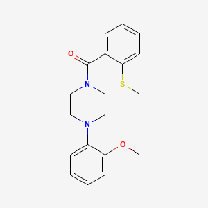 molecular formula C19H22N2O2S B4775896 1-(2-methoxyphenyl)-4-[2-(methylthio)benzoyl]piperazine 