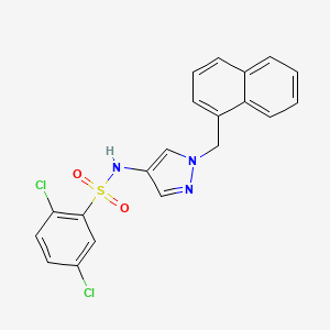 molecular formula C20H15Cl2N3O2S B4775910 2,5-dichloro-N-[1-(1-naphthylmethyl)-1H-pyrazol-4-yl]benzenesulfonamide 