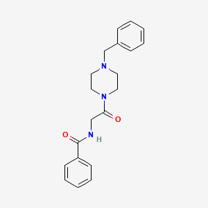 molecular formula C20H23N3O2 B4775958 N-[2-(4-benzyl-1-piperazinyl)-2-oxoethyl]benzamide 
