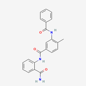 molecular formula C22H19N3O3 B4775989 N-[2-(aminocarbonyl)phenyl]-3-(benzoylamino)-4-methylbenzamide 