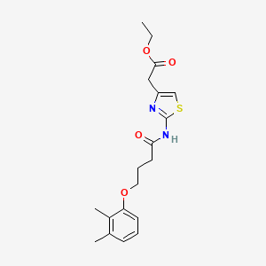 molecular formula C19H24N2O4S B4776006 ethyl (2-{[4-(2,3-dimethylphenoxy)butanoyl]amino}-1,3-thiazol-4-yl)acetate 
