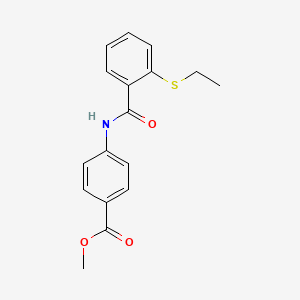 molecular formula C17H17NO3S B4776046 methyl 4-{[2-(ethylthio)benzoyl]amino}benzoate 