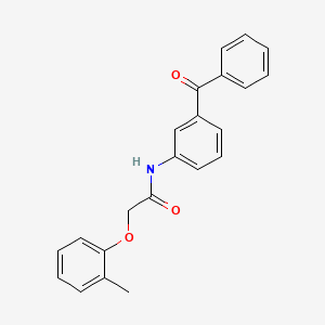 molecular formula C22H19NO3 B4776057 N-(3-benzoylphenyl)-2-(2-methylphenoxy)acetamide 