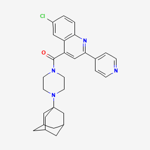 4-{[4-(1-adamantyl)-1-piperazinyl]carbonyl}-6-chloro-2-(4-pyridinyl)quinoline
