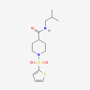 molecular formula C14H22N2O3S2 B4776069 N-isobutyl-1-(2-thienylsulfonyl)-4-piperidinecarboxamide 