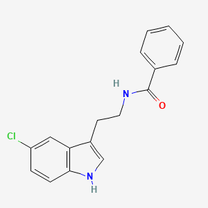molecular formula C17H15ClN2O B4776074 N-[2-(5-chloro-1H-indol-3-yl)ethyl]benzamide 