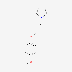 molecular formula C14H21NO2 B4776078 1-[3-(4-methoxyphenoxy)propyl]pyrrolidine 