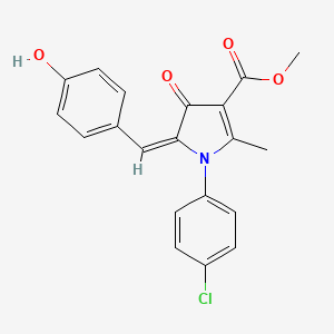 molecular formula C20H16ClNO4 B4776113 methyl 1-(4-chlorophenyl)-5-(4-hydroxybenzylidene)-2-methyl-4-oxo-4,5-dihydro-1H-pyrrole-3-carboxylate 