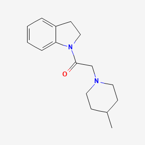 molecular formula C16H22N2O B4776120 1-[(4-methyl-1-piperidinyl)acetyl]indoline 
