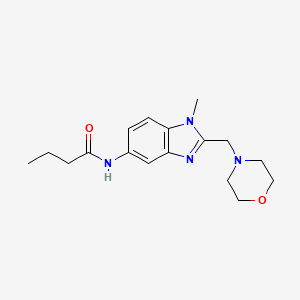 molecular formula C17H24N4O2 B4776145 N-[1-methyl-2-(4-morpholinylmethyl)-1H-benzimidazol-5-yl]butanamide 
