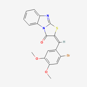 molecular formula C18H13BrN2O3S B4776157 2-(2-bromo-4,5-dimethoxybenzylidene)[1,3]thiazolo[3,2-a]benzimidazol-3(2H)-one 