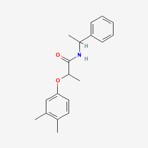 molecular formula C19H23NO2 B4776185 2-(3,4-dimethylphenoxy)-N-(1-phenylethyl)propanamide 
