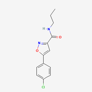 molecular formula C13H13ClN2O2 B4776208 5-(4-chlorophenyl)-N-propyl-3-isoxazolecarboxamide 