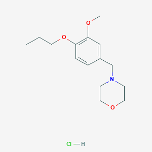 molecular formula C15H24ClNO3 B4776245 4-(3-methoxy-4-propoxybenzyl)morpholine hydrochloride 