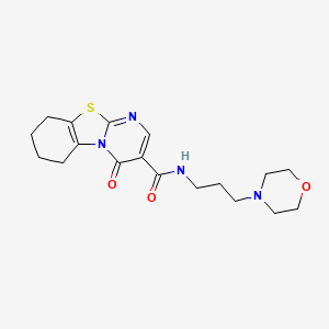 molecular formula C18H24N4O3S B4776252 N-[3-(4-morpholinyl)propyl]-4-oxo-6,7,8,9-tetrahydro-4H-pyrimido[2,1-b][1,3]benzothiazole-3-carboxamide 