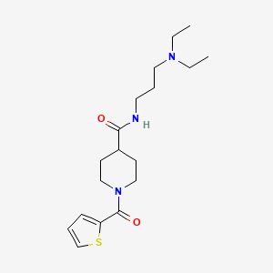 molecular formula C18H29N3O2S B4776262 N-[3-(diethylamino)propyl]-1-(2-thienylcarbonyl)-4-piperidinecarboxamide 