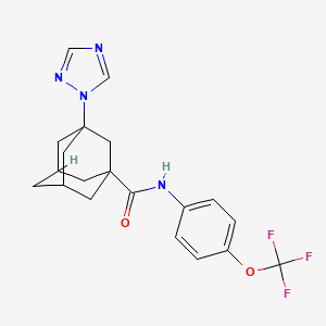 molecular formula C20H21F3N4O2 B4776291 3-(1H-1,2,4-triazol-1-yl)-N-[4-(trifluoromethoxy)phenyl]-1-adamantanecarboxamide 