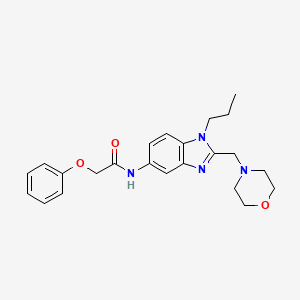 molecular formula C23H28N4O3 B4776305 N-[2-(4-morpholinylmethyl)-1-propyl-1H-benzimidazol-5-yl]-2-phenoxyacetamide 