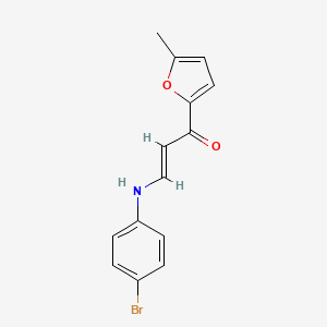 molecular formula C14H12BrNO2 B4776314 3-[(4-bromophenyl)amino]-1-(5-methyl-2-furyl)-2-propen-1-one 