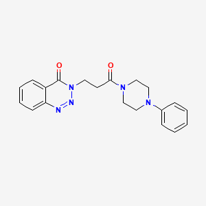 molecular formula C20H21N5O2 B4776326 3-[3-oxo-3-(4-phenyl-1-piperazinyl)propyl]-1,2,3-benzotriazin-4(3H)-one 