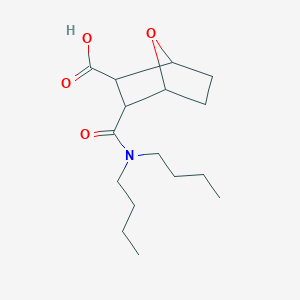 molecular formula C16H27NO4 B4776327 3-[(dibutylamino)carbonyl]-7-oxabicyclo[2.2.1]heptane-2-carboxylic acid 