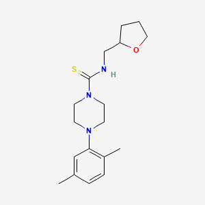 molecular formula C18H27N3OS B4776338 4-(2,5-dimethylphenyl)-N-(tetrahydro-2-furanylmethyl)-1-piperazinecarbothioamide 