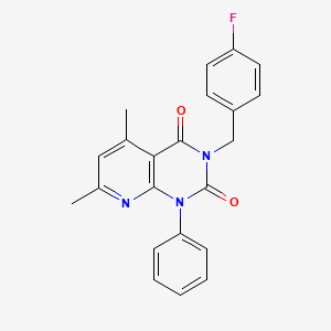 molecular formula C22H18FN3O2 B4776351 3-(4-fluorobenzyl)-5,7-dimethyl-1-phenylpyrido[2,3-d]pyrimidine-2,4(1H,3H)-dione 