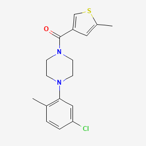 molecular formula C17H19ClN2OS B4776410 1-(5-chloro-2-methylphenyl)-4-[(5-methyl-3-thienyl)carbonyl]piperazine 