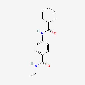 molecular formula C16H22N2O2 B4776418 4-[(cyclohexylcarbonyl)amino]-N-ethylbenzamide 