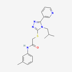 molecular formula C20H23N5OS B4776420 2-{[4-isobutyl-5-(3-pyridinyl)-4H-1,2,4-triazol-3-yl]thio}-N-(3-methylphenyl)acetamide 