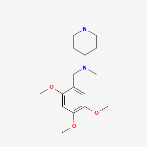 molecular formula C17H28N2O3 B4776451 N,1-dimethyl-N-(2,4,5-trimethoxybenzyl)-4-piperidinamine 