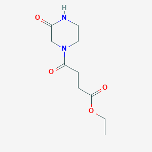 molecular formula C10H16N2O4 B4776585 ethyl 4-oxo-4-(3-oxo-1-piperazinyl)butanoate 