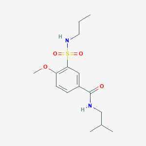 molecular formula C15H24N2O4S B4776614 N-isobutyl-4-methoxy-3-[(propylamino)sulfonyl]benzamide 