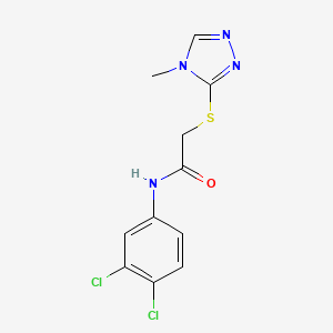 molecular formula C11H10Cl2N4OS B4776622 N-(3,4-dichlorophenyl)-2-[(4-methyl-4H-1,2,4-triazol-3-yl)thio]acetamide 