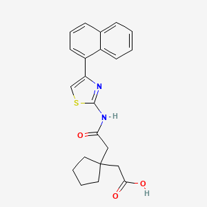 [1-(2-{[4-(1-naphthyl)-1,3-thiazol-2-yl]amino}-2-oxoethyl)cyclopentyl]acetic acid